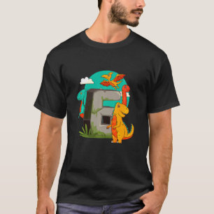 Kinder 6. Geburtstag Junge 6 Jahre Dino Dinosaur B T-Shirt