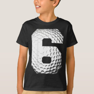 Kinder 6. Geburtstag Junge Golfspieler Golf 6 Jahr T-Shirt