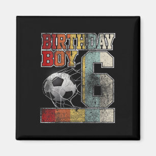 Kinder 6. Geburtstag Jungen Fußball T-Shirt 6 Jahr Magnet
