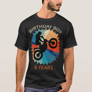Kinder 6. Geburtstag Jungen Motocross Dirtbike 6 J T-Shirt