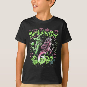Kinder 6. Geburtstag Rosa und Grün 6 Jahre alt T-Shirt
