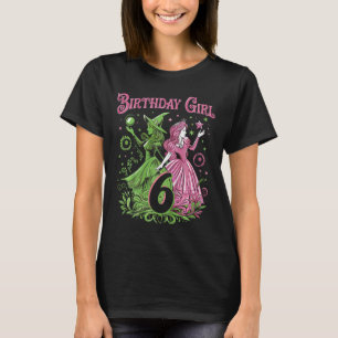 Kinder 6. Geburtstag Rosa und Grün 6 Jahre alt T-Shirt