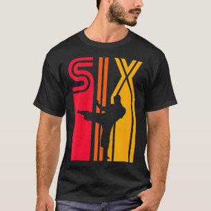 Kinder 6 Geburtstagsgeschenk Karate Retro Taekwond T-Shirt