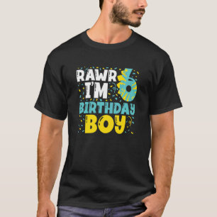 Kinder 6 Jahre alt 6 Geburtstag Junge Dinosaurier T-Shirt