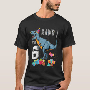 Kinder 6 Jahre alt 6. Geburtstag Junge Rawi I m 6  T-Shirt