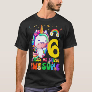 Kinder 6 Jahre alt 6. Geburtstag Mädchen Prinzessi T-Shirt