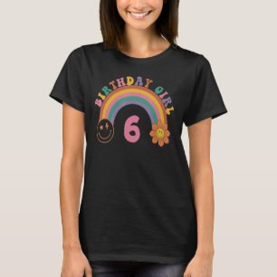 Kinder 6 Jahre alt 6. Geburtstag Outfit Girl Rainb T-Shirt
