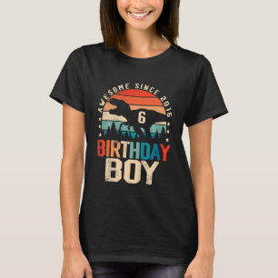 Kinder 6 Jahre alt Dinosaurier 6. Geburtstag Boy T T-Shirt