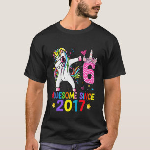 Kinder 6 Jahre alt Einhorn Dabbing 6th Birthday Gi T-Shirt