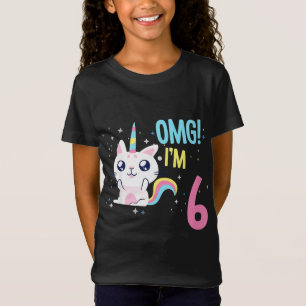 Kinder 6 Jahre alt Mädchen Geburtstagskleidung Un T-Shirt