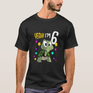 Kinder 6 Jahre alt Mädchen Junge Schildkröte 6. Ge T-Shirt