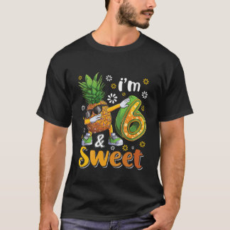Kinder 6 Jahre alte Ananas Geburtstag Mädchen süße T-Shirt