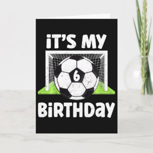 Kinder 6 Jahre alte Fußball 6. Geburtstag Spieler  Karte