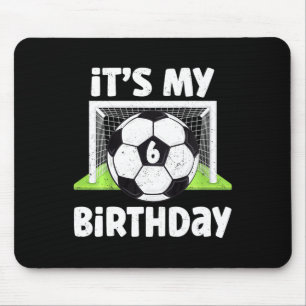 Kinder 6 Jahre alte Fußball 6. Geburtstag Spieler Mousepad