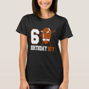 Kinder 6 Jahre alter Dabbing Fußball 6. Geburtstag T-Shirt