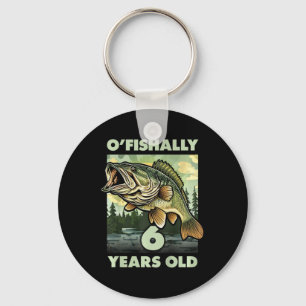 Kinder 6 Jahre alter Fischer O'fishally 6 Angeln 6 Schlüsselanhänger