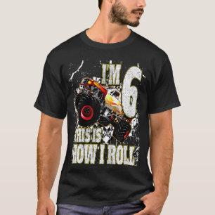 Kinder 6 Jahre alter Monster Truck Geburtstag T-Shirt