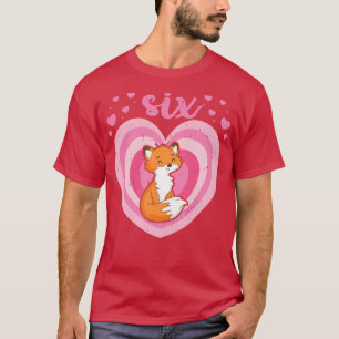 Kinder 6 Jahre alter Niedlicher Fox Geburtstagskin T-Shirt