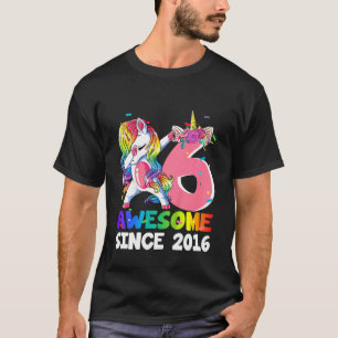 Kinder 6 Jahre Altes Dabbing Einhorn Phantastisch  T-Shirt