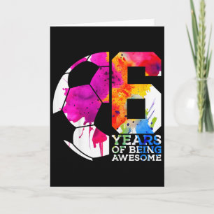 Kinder 6 Jahre Awesome Fußball 6. Geburtstag Karte