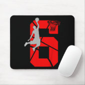 Kinder 6 Jahre Basketball GeburtstagspartyThema Mousepad (Mit Mouse)