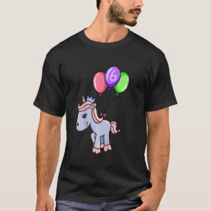 Kinder 6 Jahre Einhorn Mädchen 6. Geburtstag T-Shirt