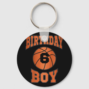 Kinder 6 Jahre Junge 6. Geburtstag Basketball Sie Schlüsselanhänger