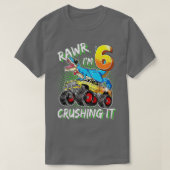 Kinder 6 Jahre Junge Junge Mädchen T rex 6. T-Shirt (Design vorne)