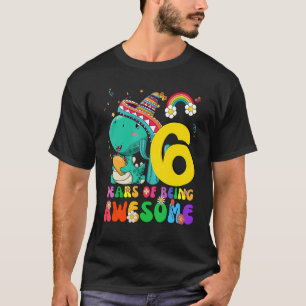 Kinder 6 Jahre Jungen Mädchen Niedlich Dinosaurier T-Shirt