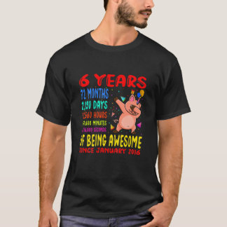 Kinder 6 Jahre Phantastisch 6. Geburtstag Kinder d T-Shirt