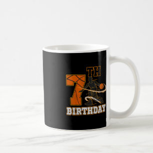 Kinder 7. Geburtstag Basketball Kinder Jungen Männ Kaffeetasse