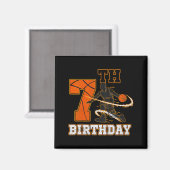 Kinder 7. Geburtstag Basketball Kinder Jungen Männ Magnet (Vorderseite/Rückseite)
