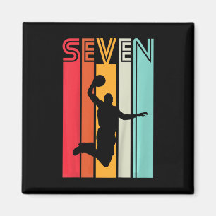 Kinder 7. Geburtstag Basketball Lover Geschenk 7 J Magnet