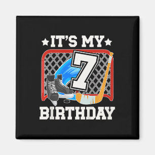 Kinder 7. Geburtstag Eishockey Junge 7 Jahre alt E Magnet