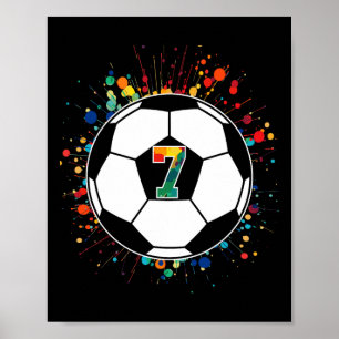 Kinder 7. Geburtstag Fußball Byll Geburtstagsfeier Poster