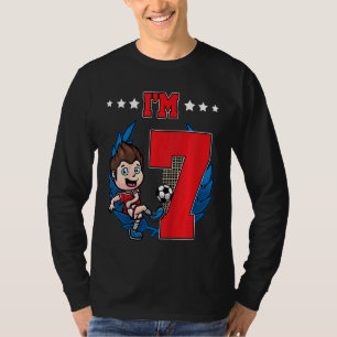 Kinder 7. Geburtstag Fußball Fußball Fußball Kinde T-Shirt
