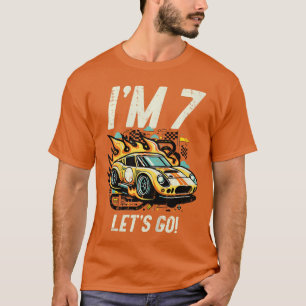 Kinder 7. Geburtstag Ich bin 7 Los geht's Rennen S T-Shirt