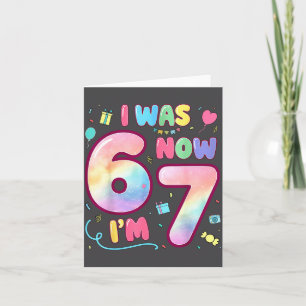 Kinder 7. Geburtstag Ich war 6 jetzt bin ich 7 Lus Karte