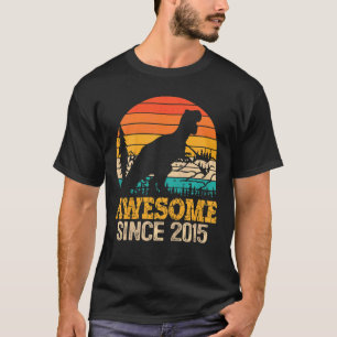 Kinder 7. Geburtstag Junge Dinosaurier 7 Jahre alt T-Shirt