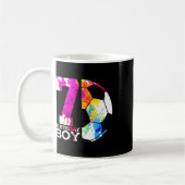 Kinder 7 Geburtstag Junge Fußball 7. Geburtstag Kaffeetasse (Links)