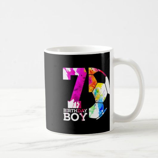 Kinder 7 Geburtstag Junge Fußball 7. Geburtstag Kaffeetasse (Rechts)