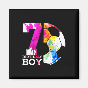 Kinder 7 Geburtstag Junge Fußball 7. Geburtstag Magnet