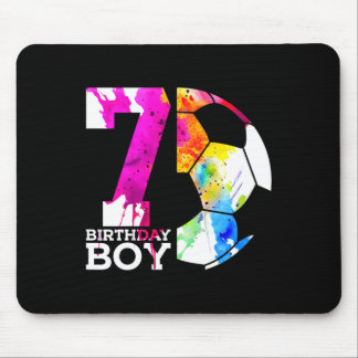 Kinder 7 Geburtstag Junge Fußball 7. Geburtstag Mousepad