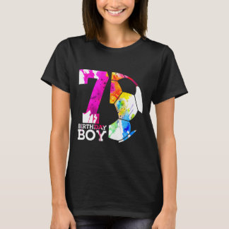 Kinder 7 Geburtstag Junge Fußball 7. Geburtstag T-Shirt
