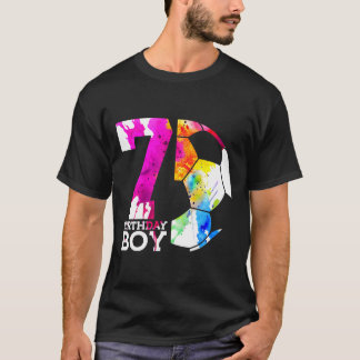 Kinder 7 Geburtstag Junge Fußball 7. Geburtstag T-Shirt
