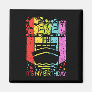 Kinder 7. Geburtstag Junge Mädchen Sieben 7 Jahre  Magnet