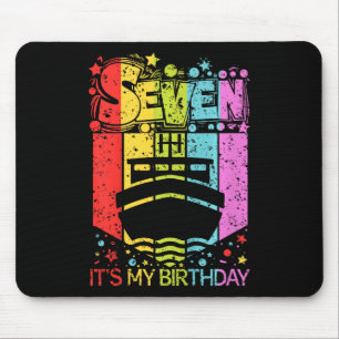 Kinder 7. Geburtstag Junge Mädchen Sieben 7 Jahre Mousepad