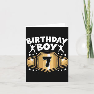 Kinder 7. Geburtstag Junge Wrestling 7 Jahre alt Karte