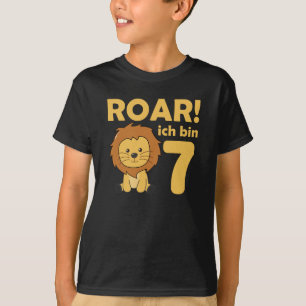 Kinder 7. Geburtstag Leo 7 Jahre alt sind sieben T-Shirt