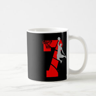 Kinder 7 Jahre alt 7. Basketball GeburtstagspartyT Kaffeetasse